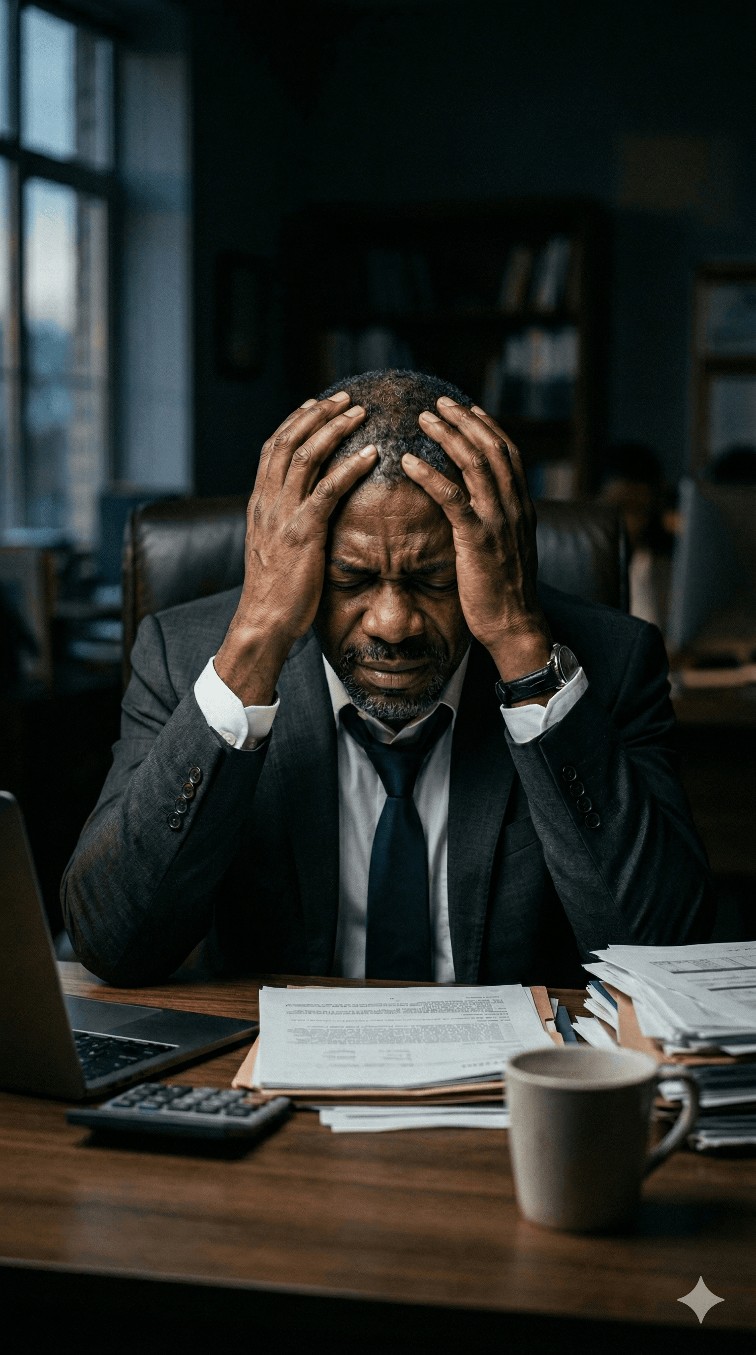 Male African business owner at a computer, representing SMEs facing digital challenges